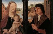 unknow artist Diptych with a Man at Prayer before the Virgin and Child oil painting reproduction
